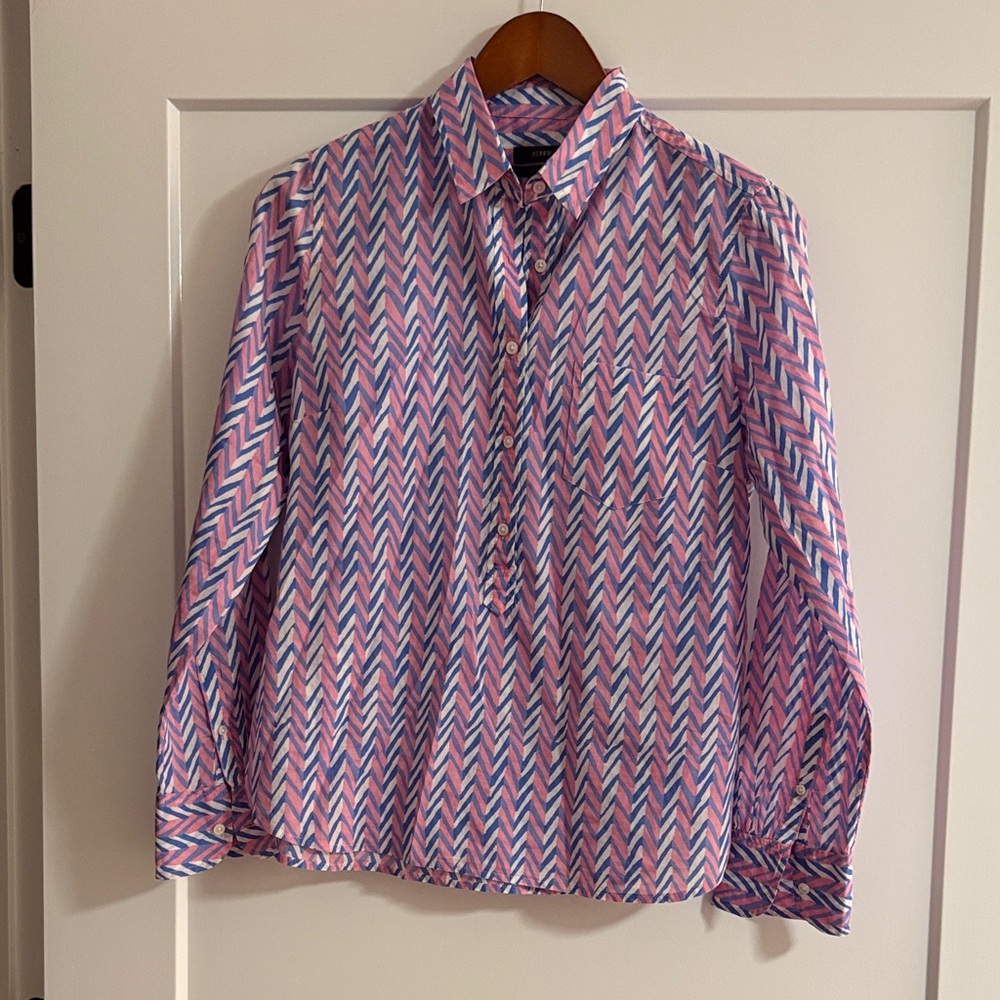 J. Crew Collared Tunic Blouse